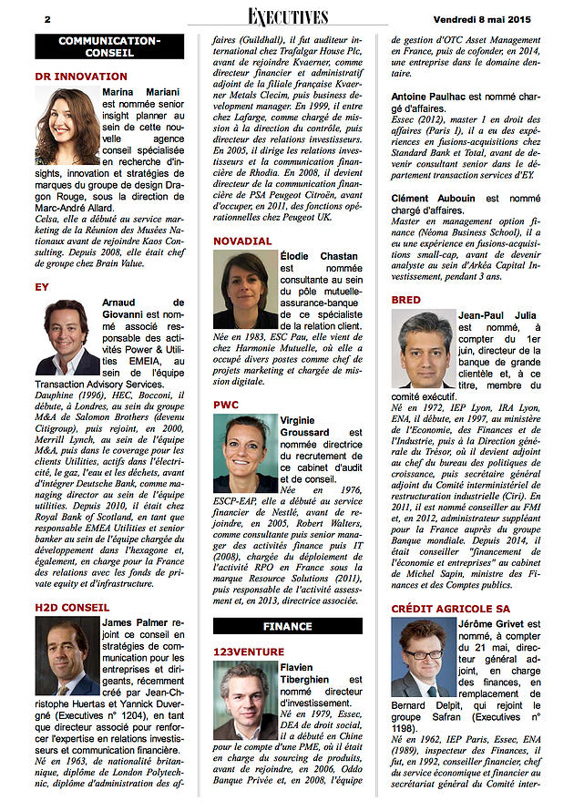 H2D Advisory dans Executives